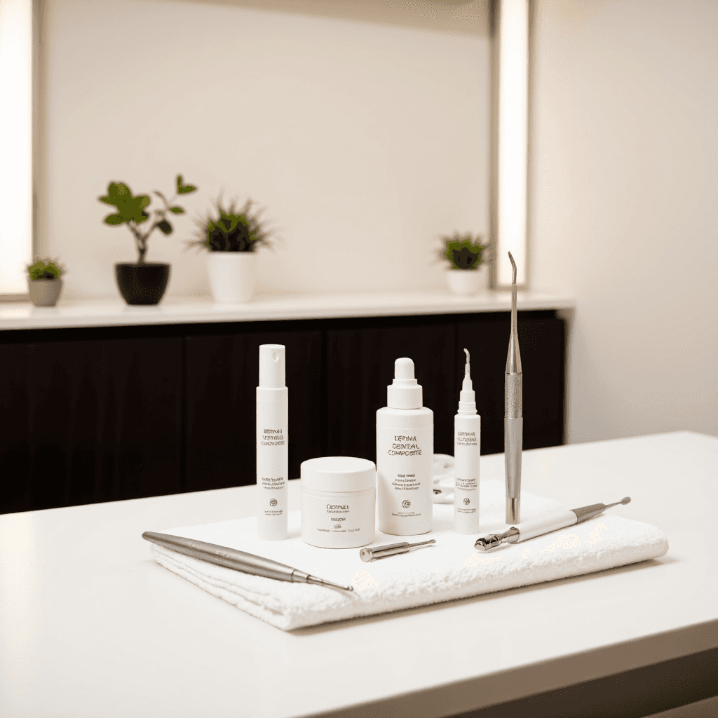 product photography of dental composite material