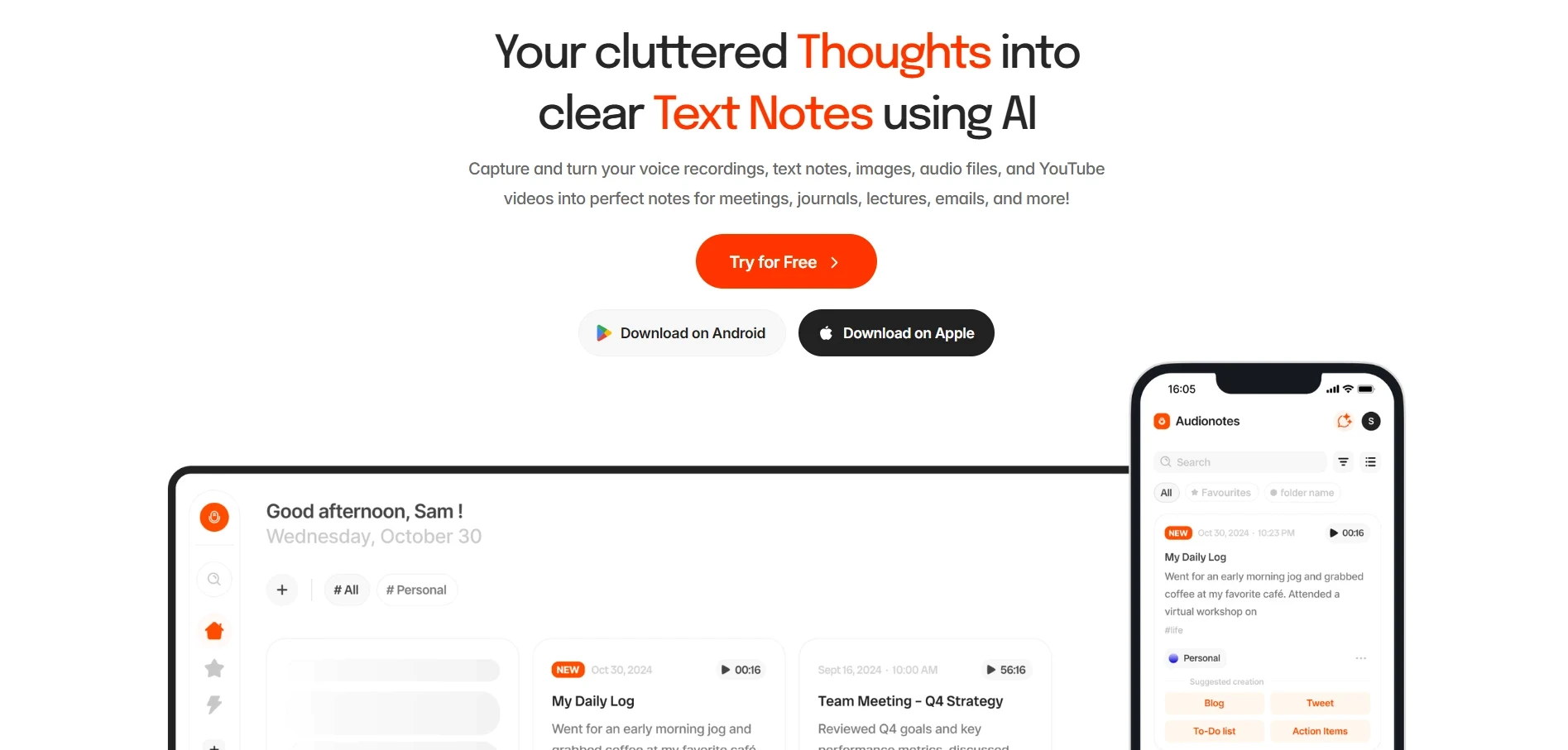 Audionotes