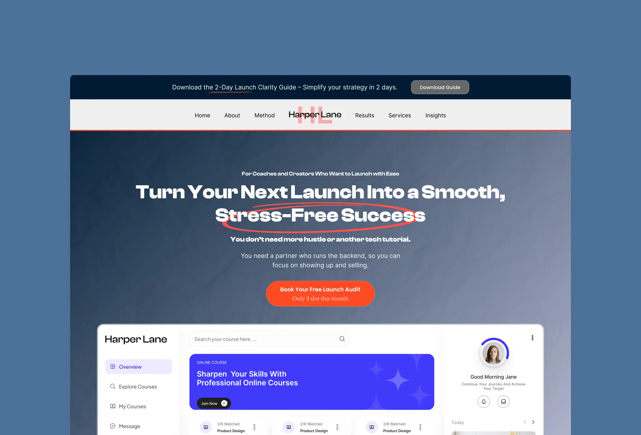 Website design for an OBM service provider.