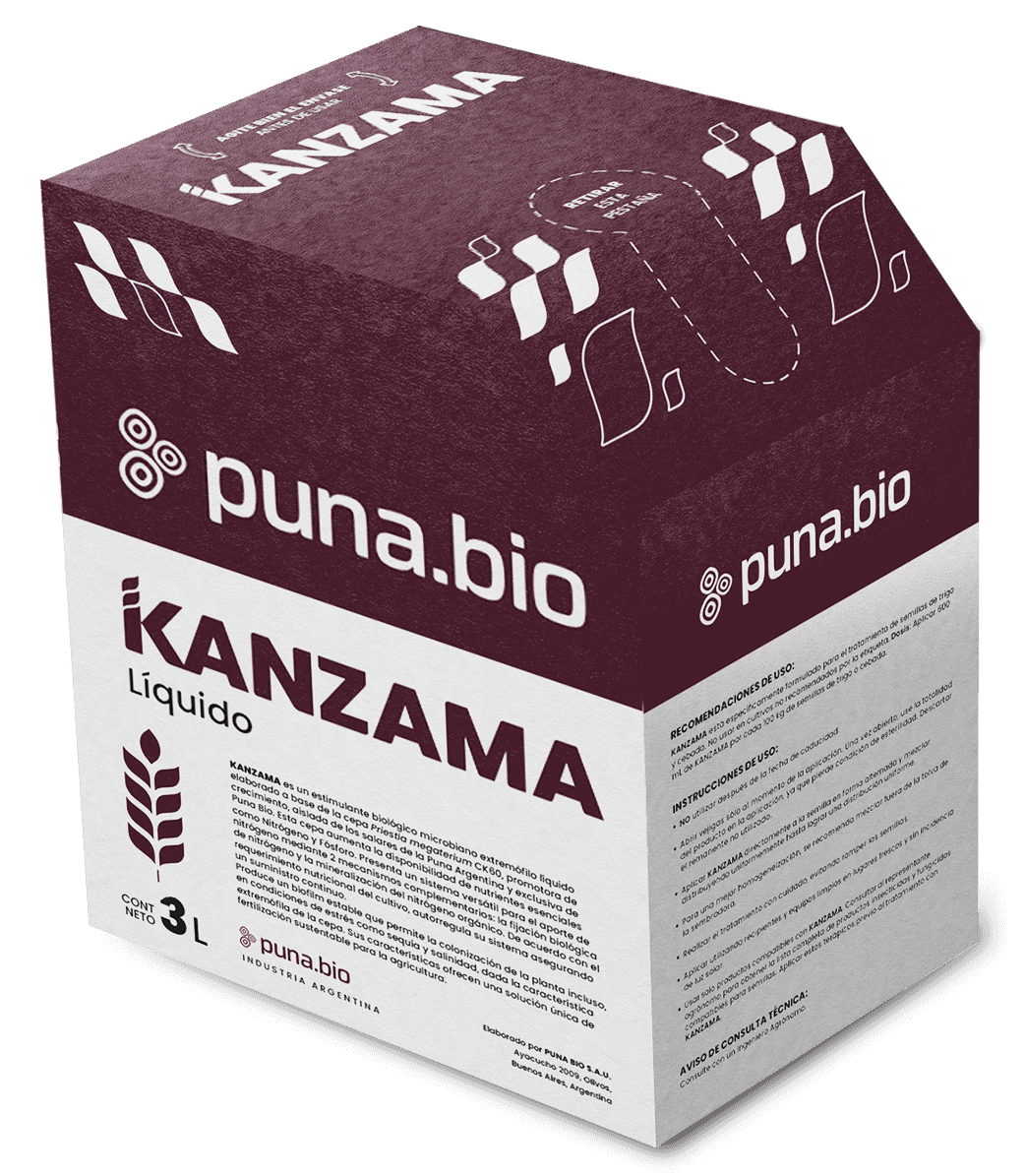 Kanzama® product box for wheat and barley seed treatment microbial inoculant