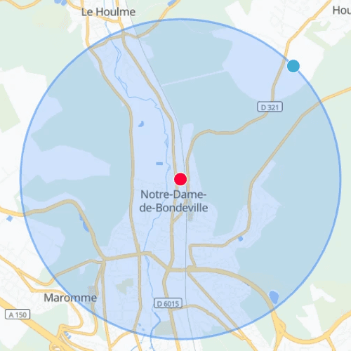 Carte Notre Dame de Bondeville