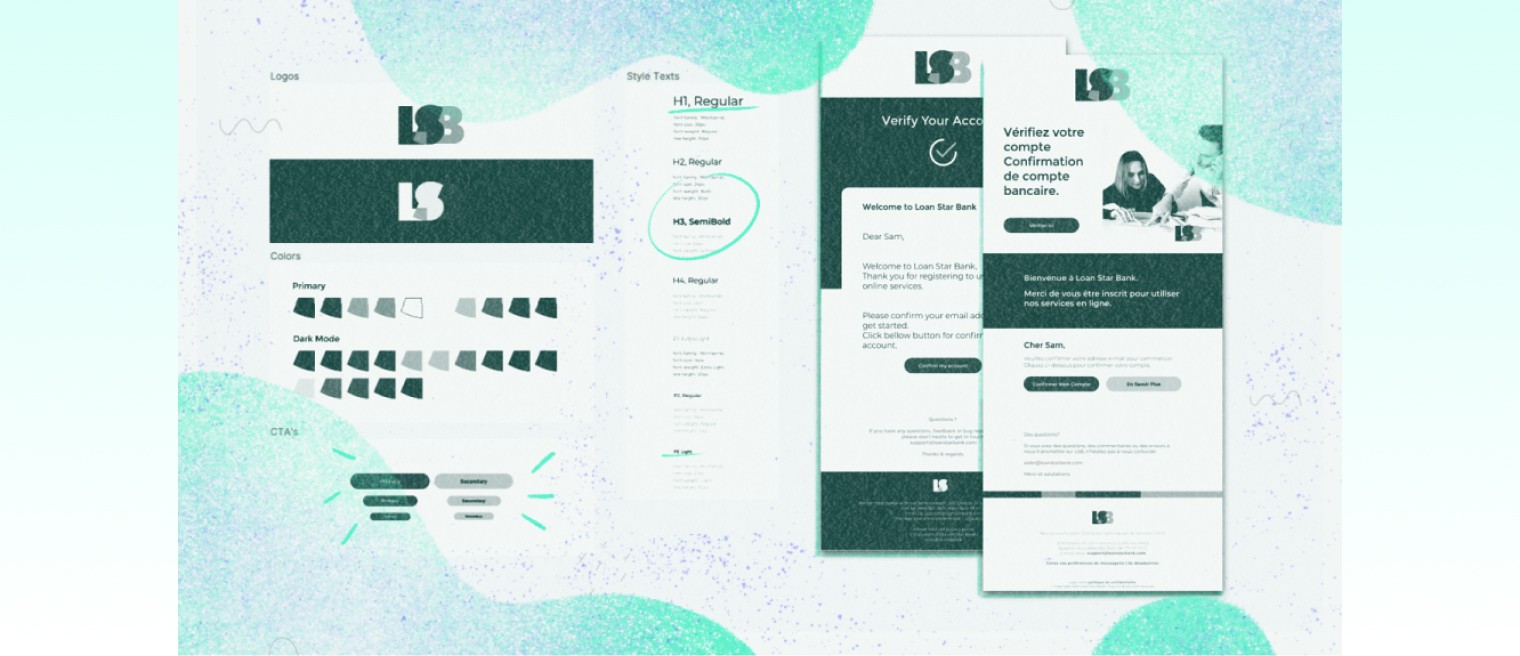 A fictional brand design system created in Figma.