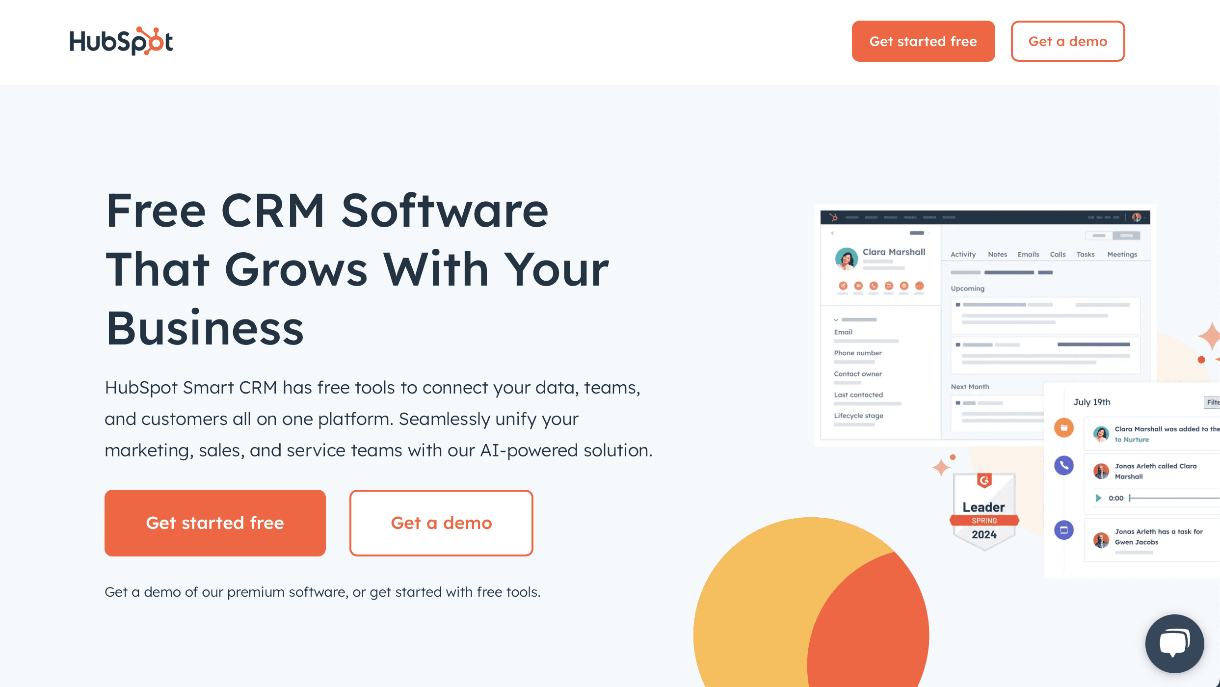 Hubspot landing page