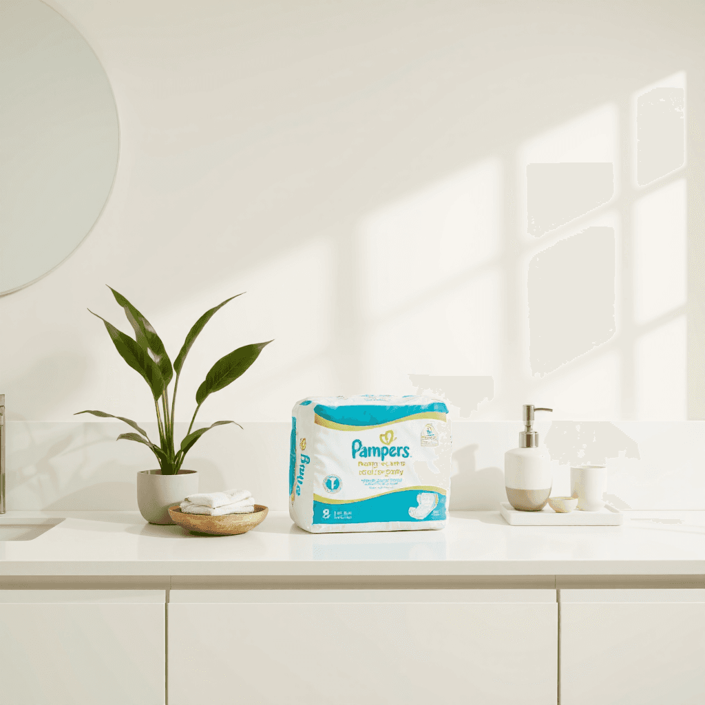 product photography of adult diaper package