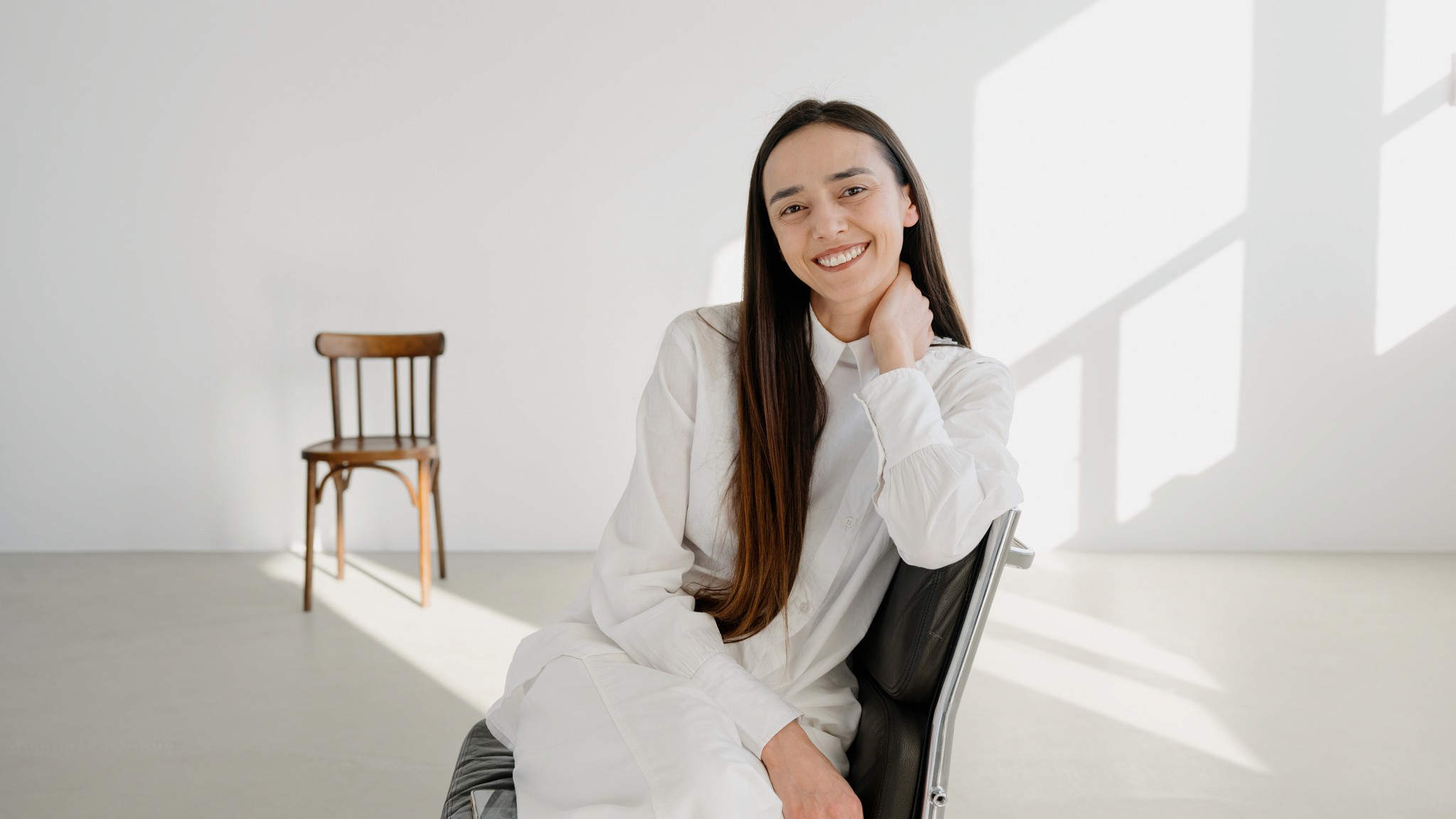 Athlete winning a race