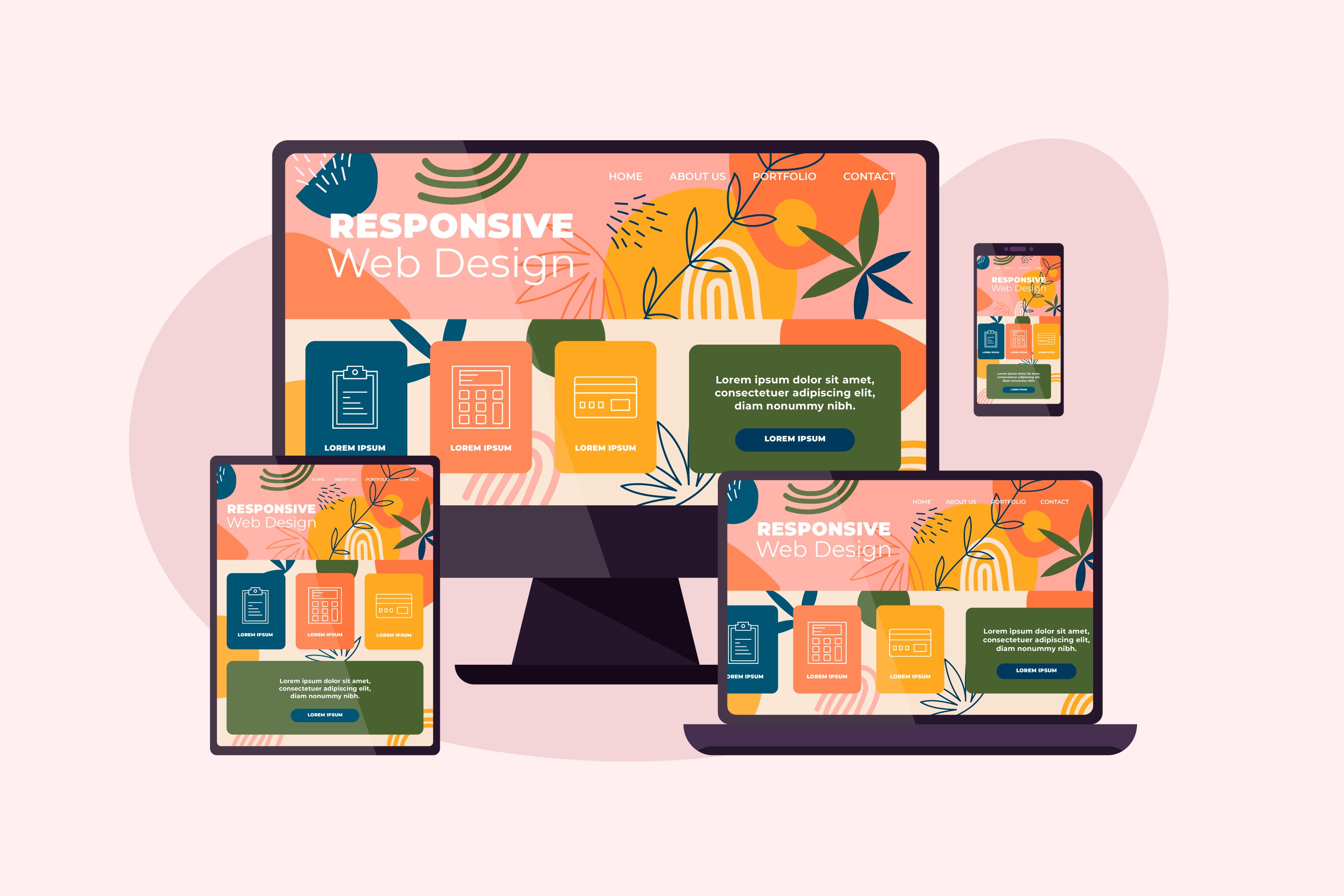 Website Design Mockup For Portfolio Project