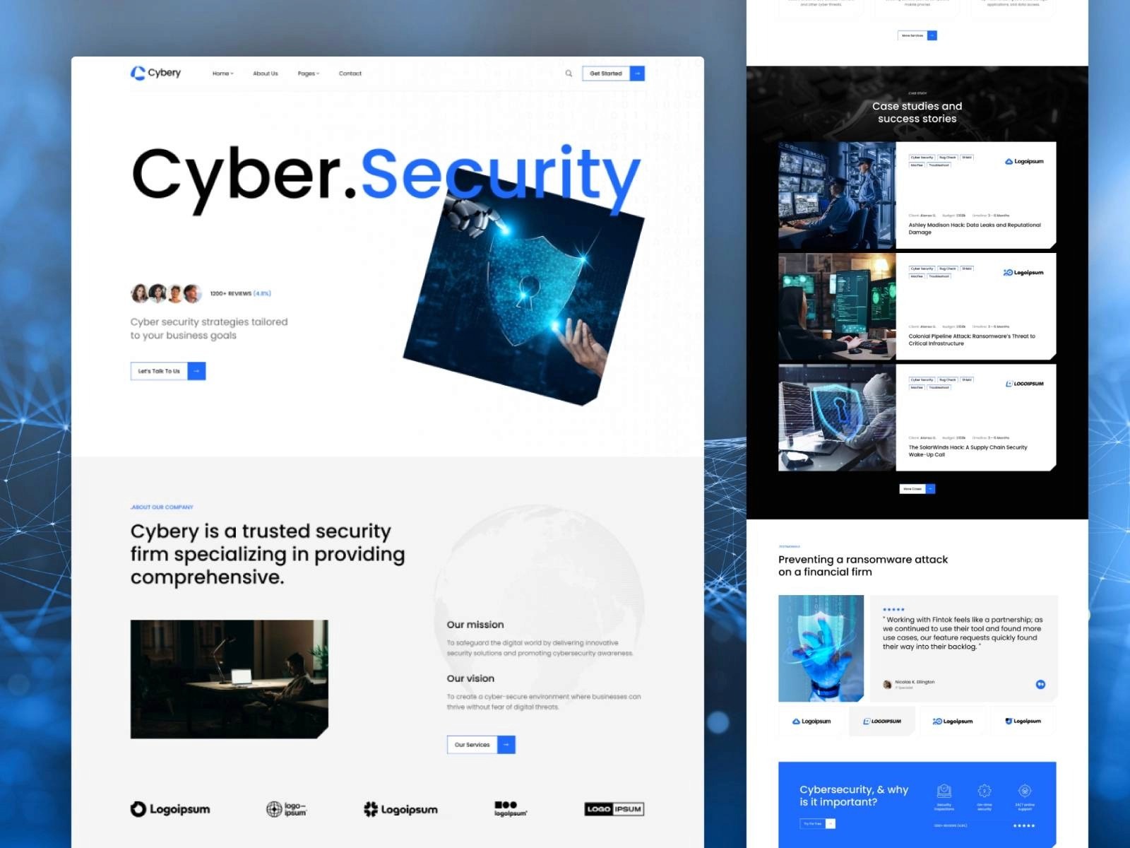 cybery data protection & security template