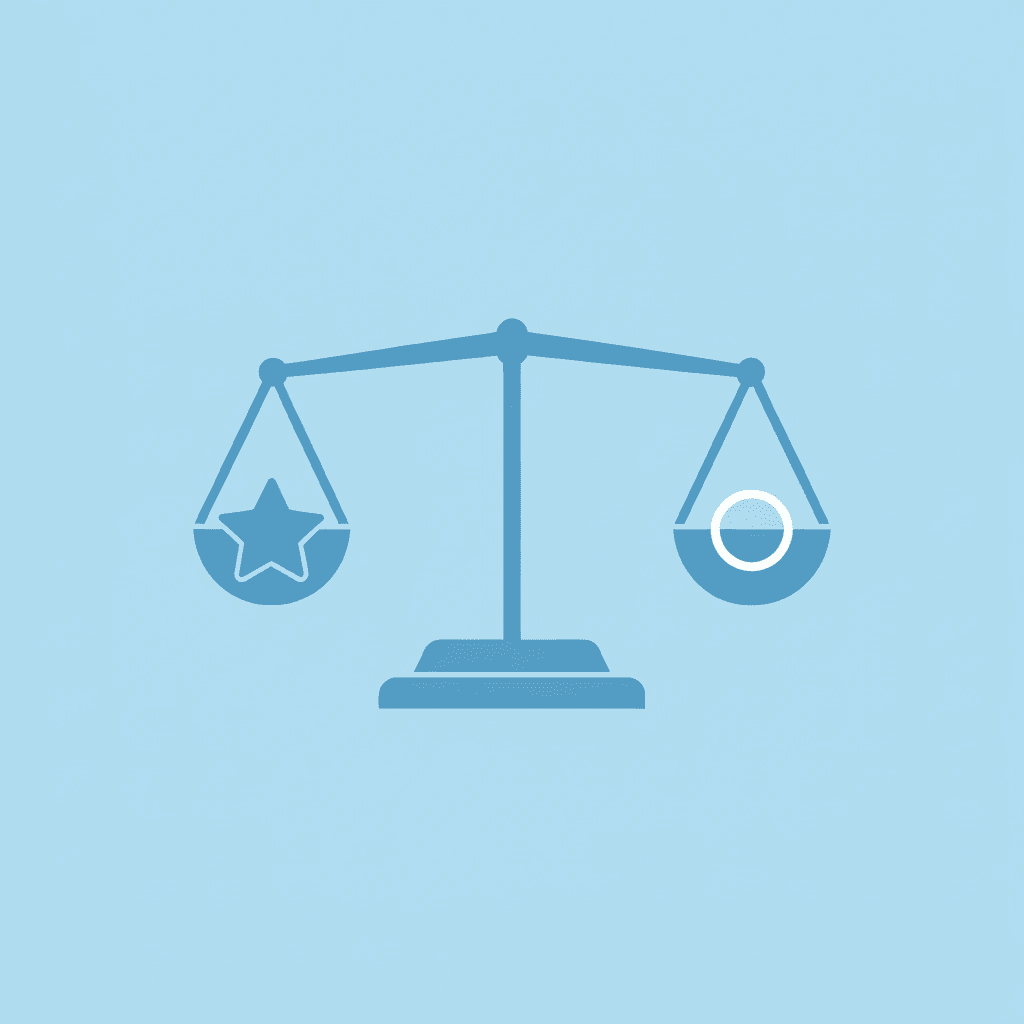 Balance scale with youthful energy on one side and emerging maturity on the other - 20th Birthday Ideas