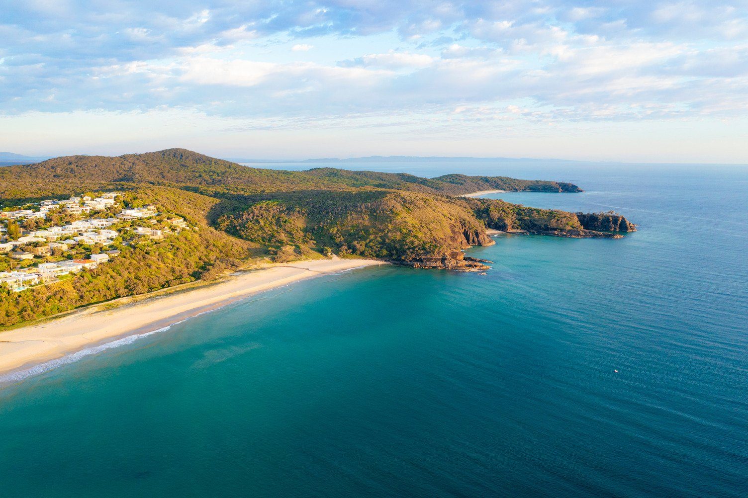 Sunshine Beach and Noosa National Park from above