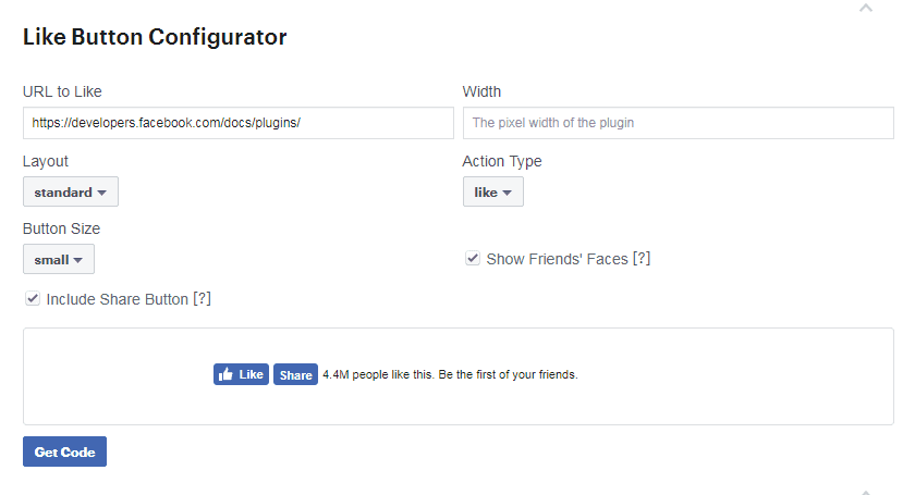 Visit The Like Button Plugin