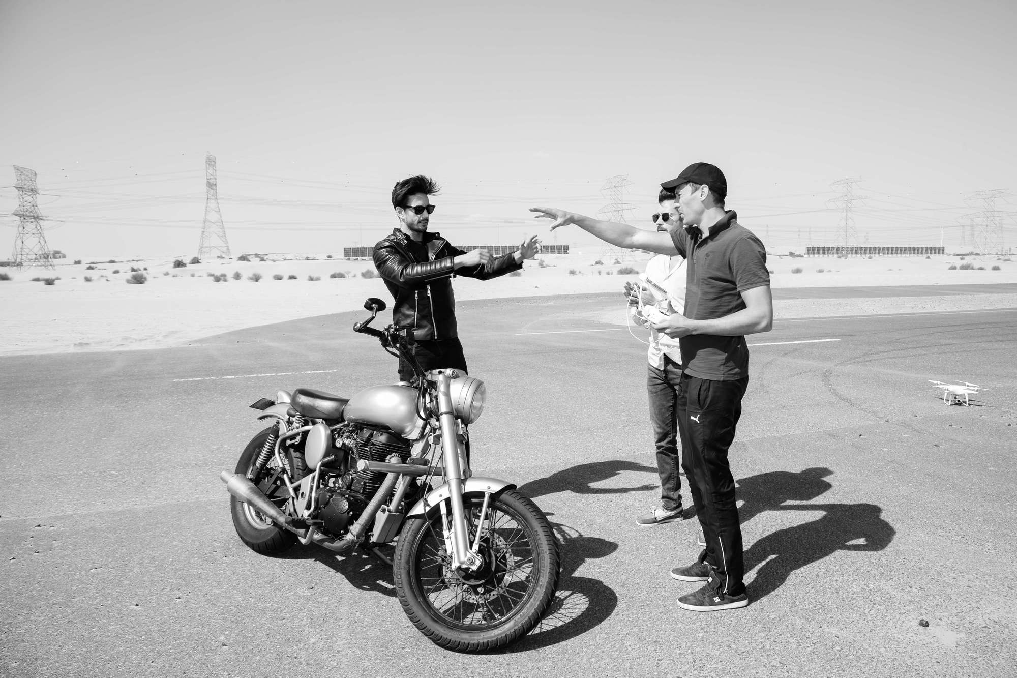 Black and white of a guy on a bike | Bonanza Satrangi’s: Perfume TV Commercial Production | Relity Group