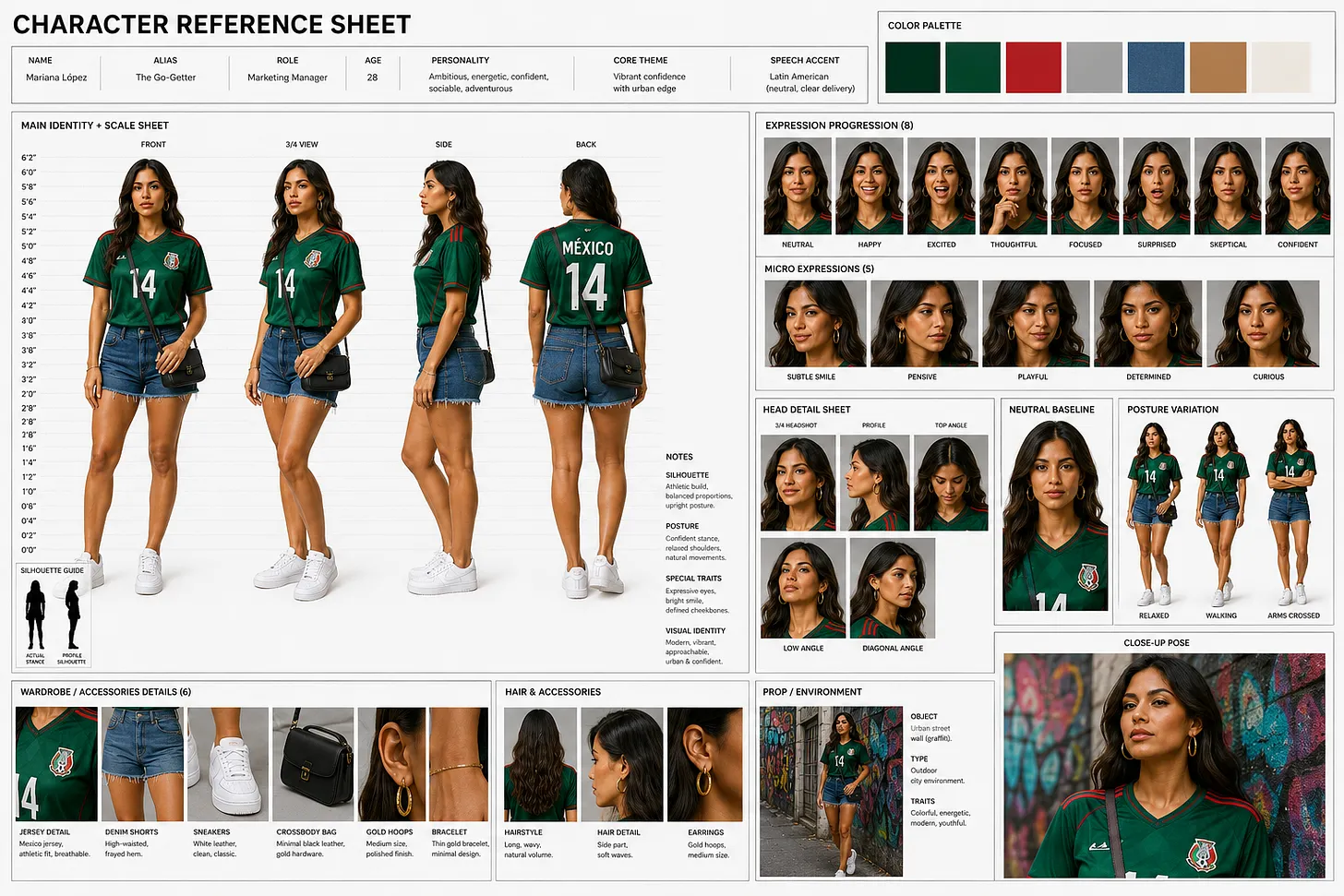 AI fashion campaign reference board