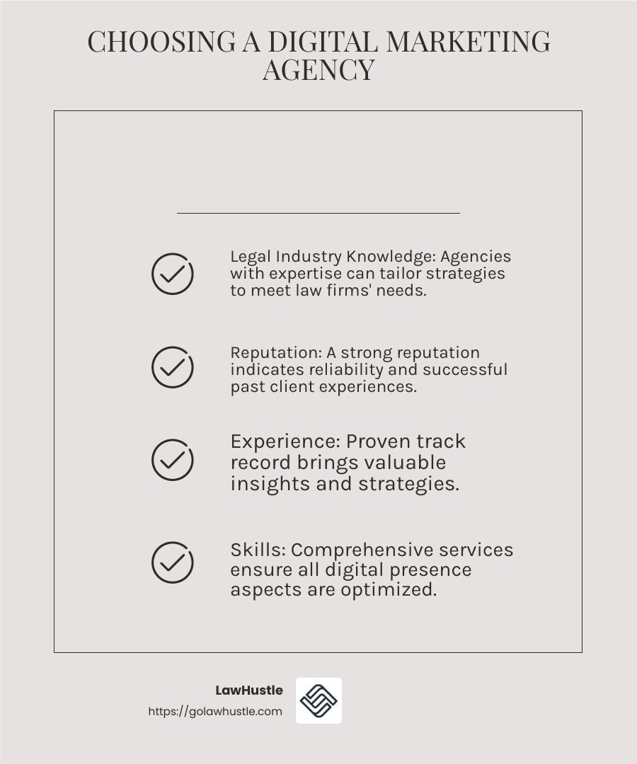 Reputation and Experience Matter - digital marketing services for lawyers infographic checklist-light-beige