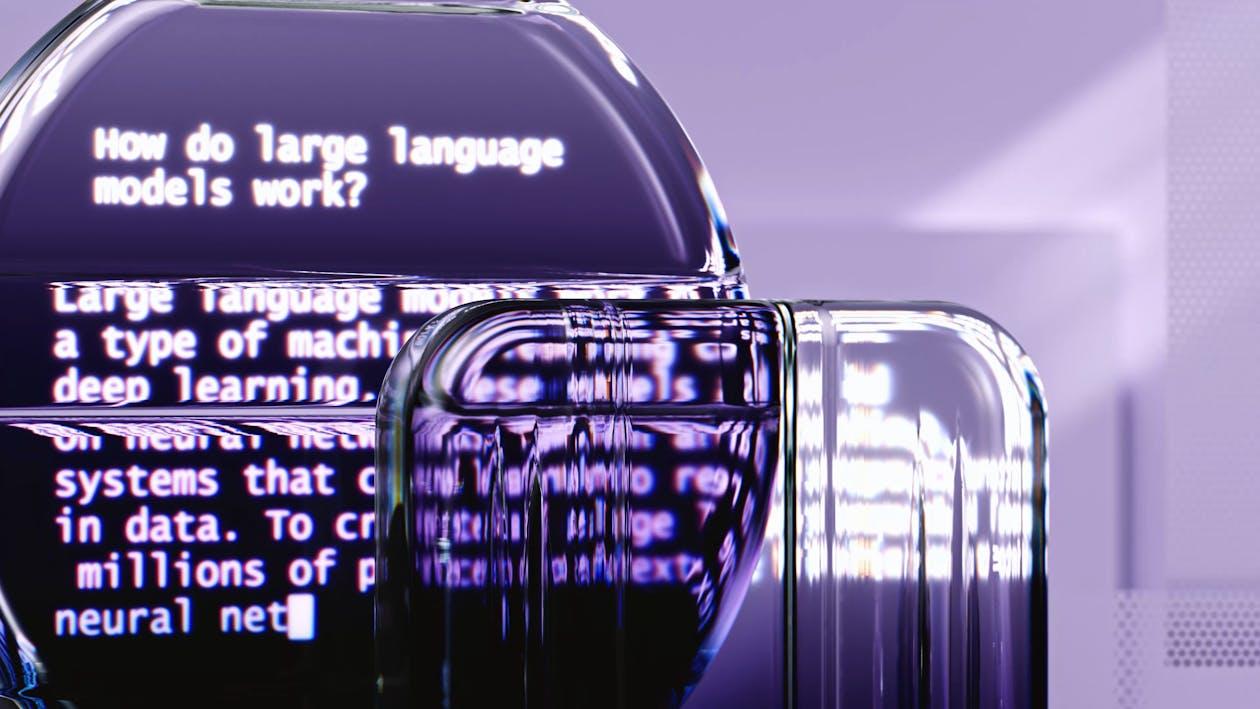 Free An artist’s illustration of artificial intelligence (AI). This illustration depicts language models which generate text. It was created by Wes Cockx as part of the Visualising AI project l... Stock Photo