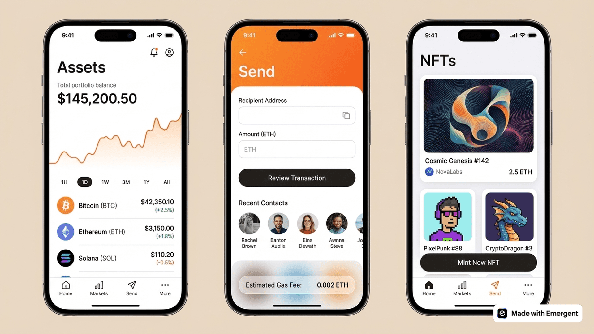 Blockchain App Made with Emergent