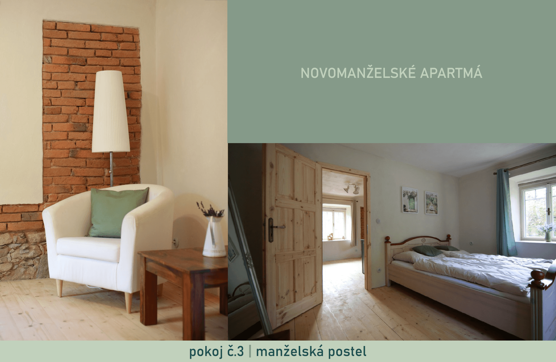 3× pokoj (až 6 lůžek)