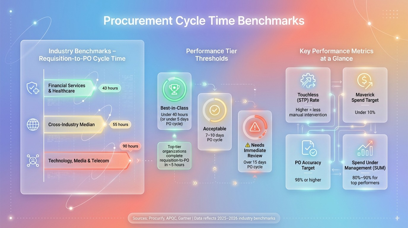 Procurement Cycle Time Benchmarks by Industry & Performance Tier
