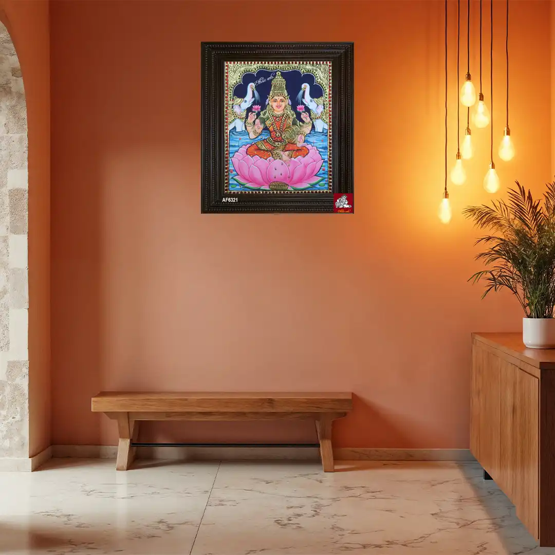 Tanjore painting of Goddess Lakshmi