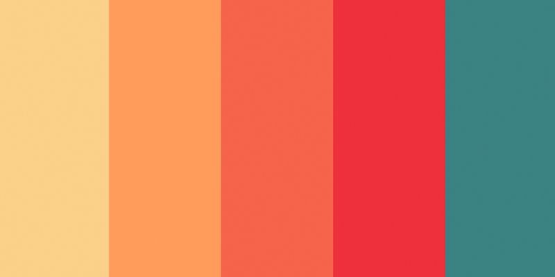 A warm colour scheme