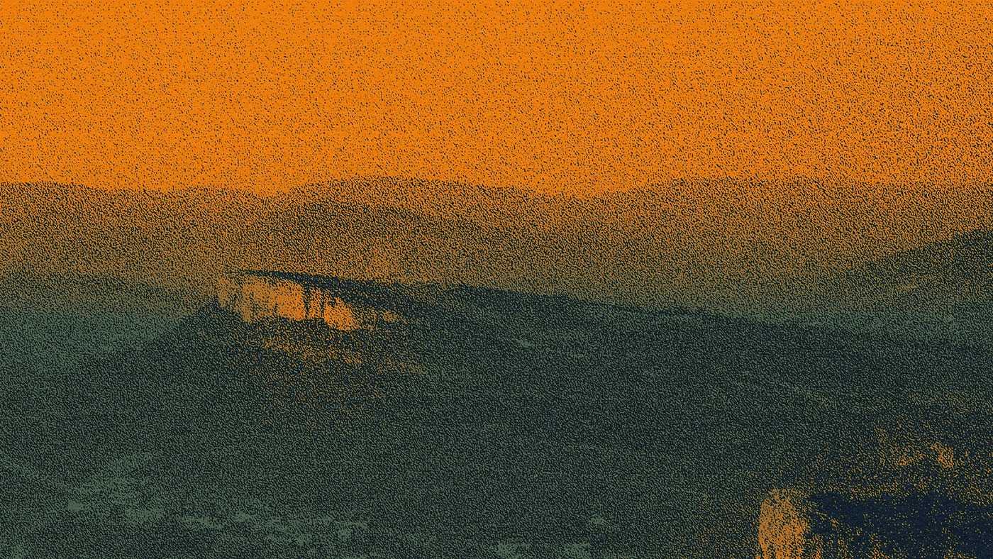 Illustration en bichromie de la Roche de Vergisson.