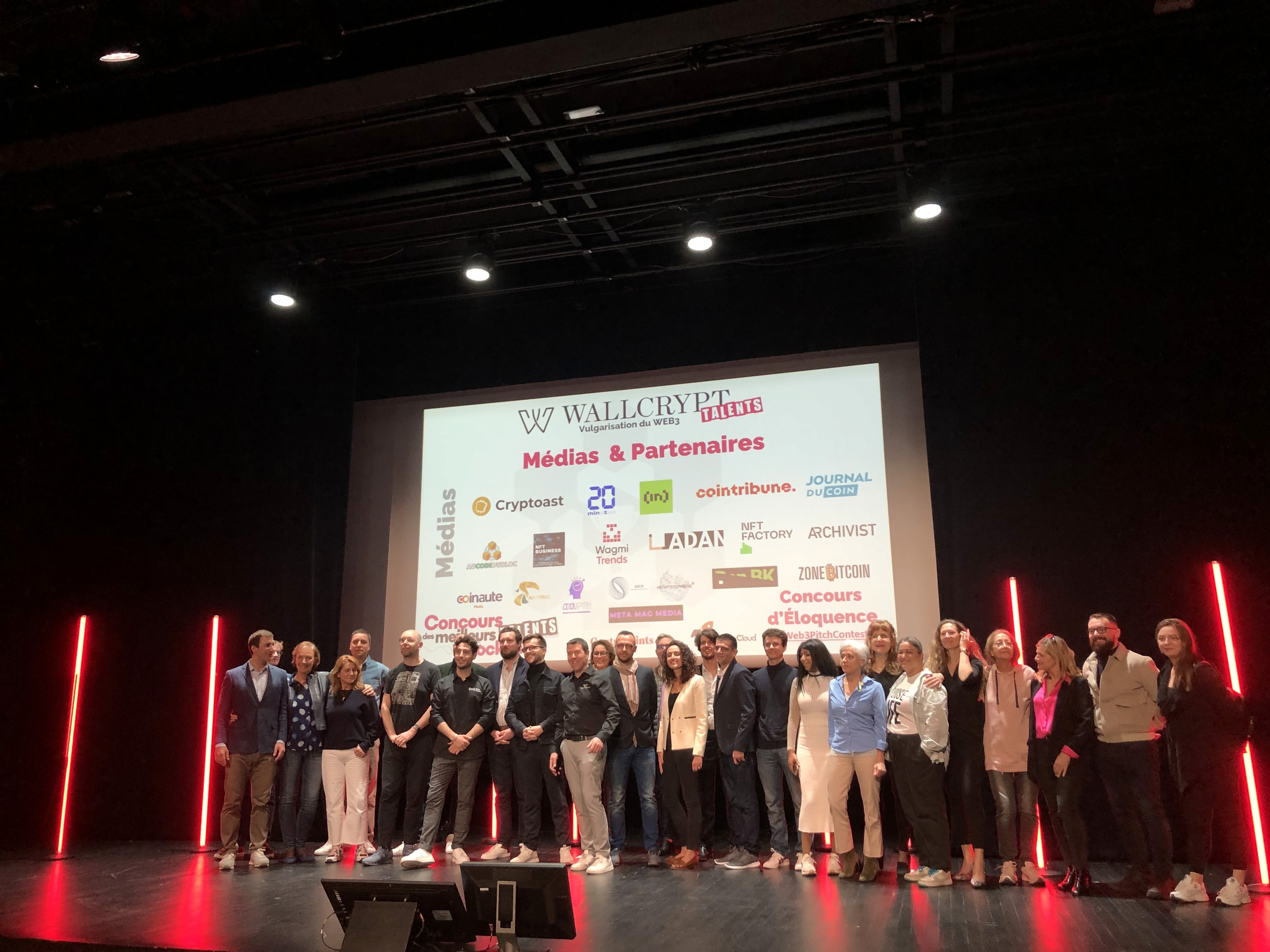Scène du concours des meilleurs talents de la Blockchain