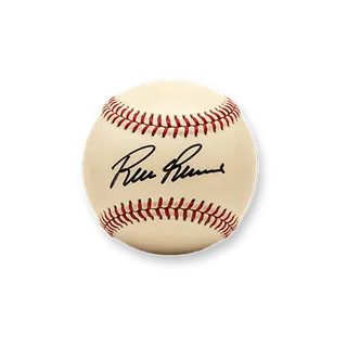 Baseball with a visible signature on the surface