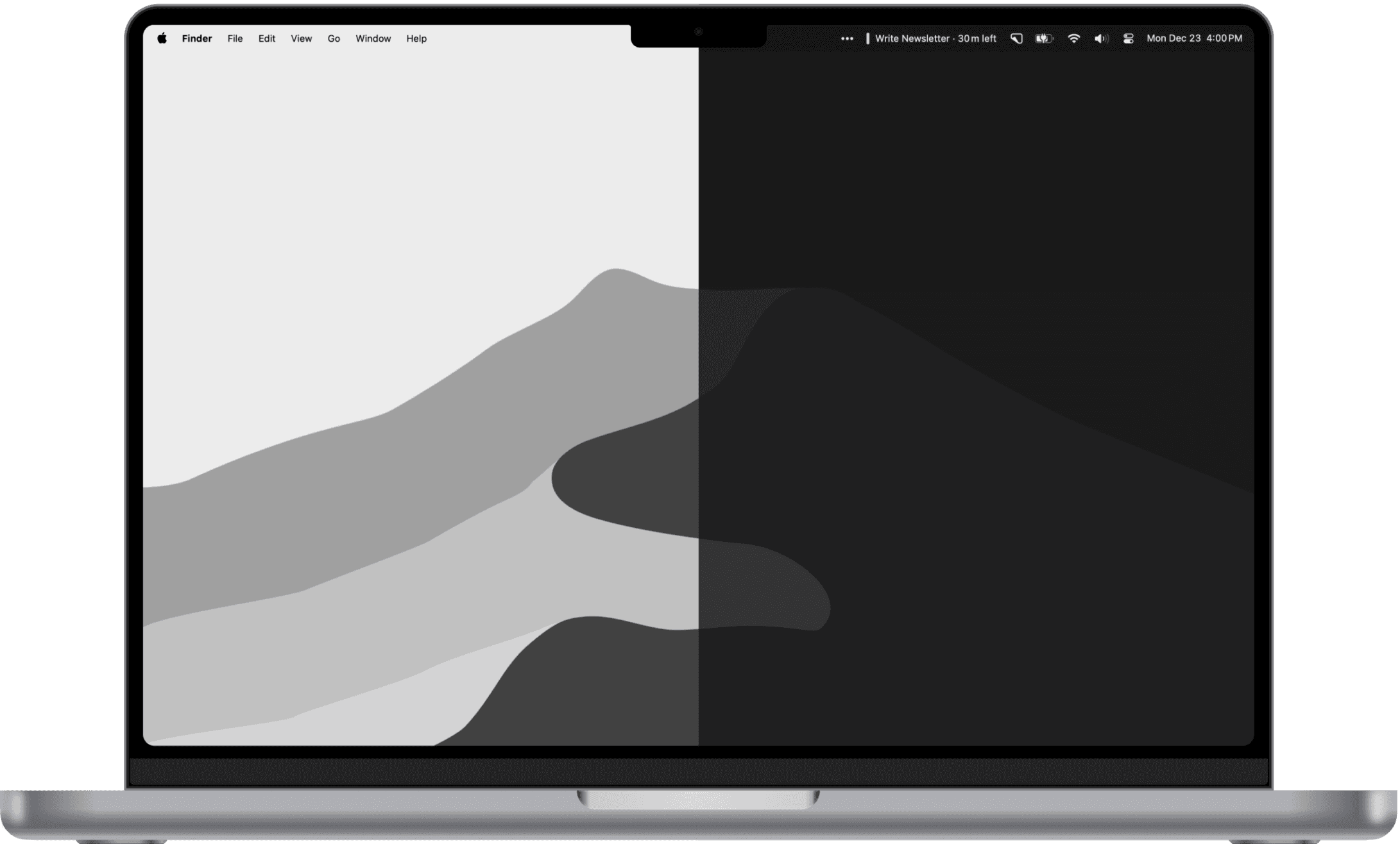 Dynamic wallpaper on MacBook desktop