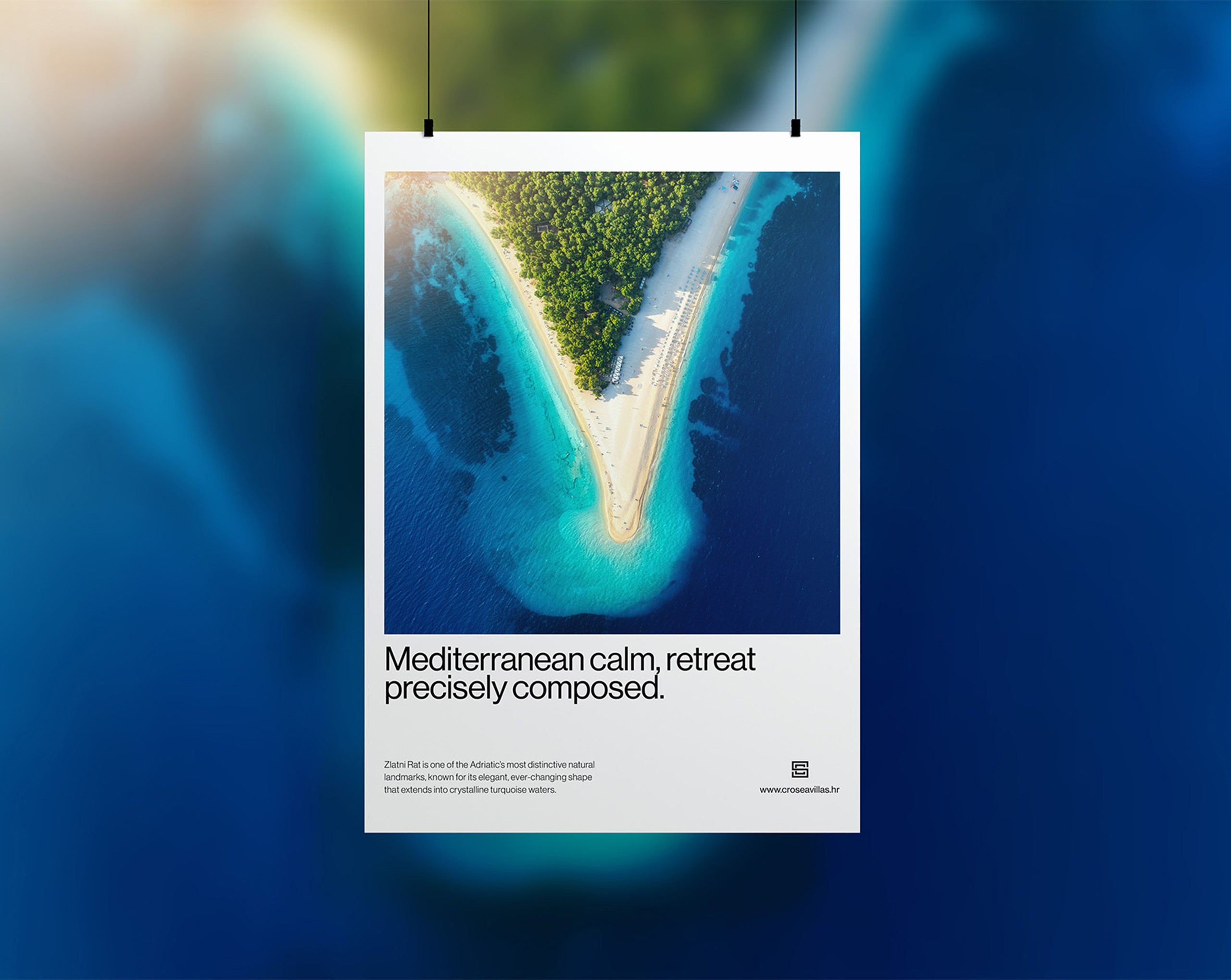 Cro Sea Villas visual identity — poster and print design Adriatic villa branding