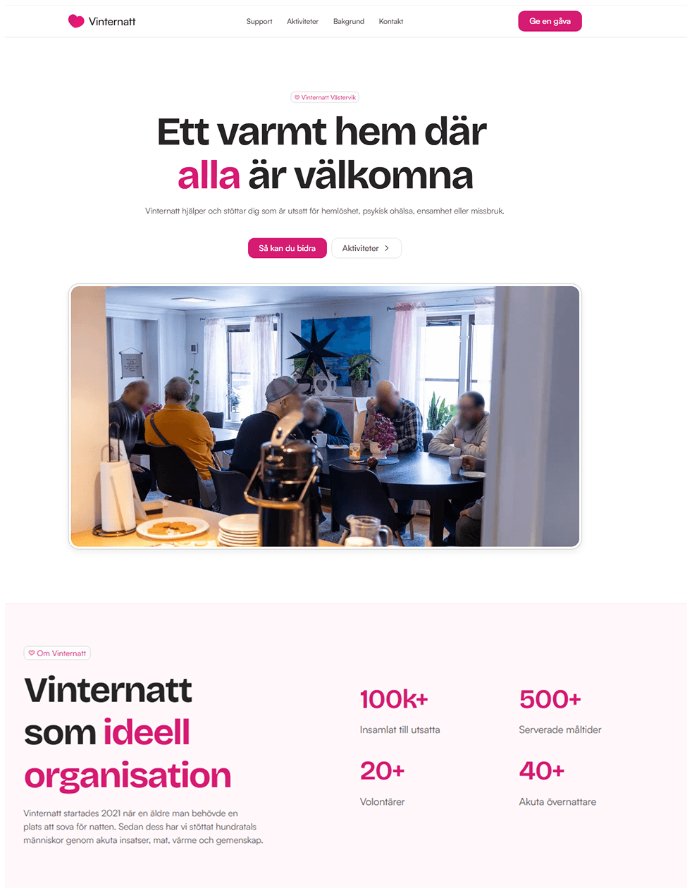 Kundcase - Vinternatt i Västervik - Ideell förening som kämpar mot utanförskap