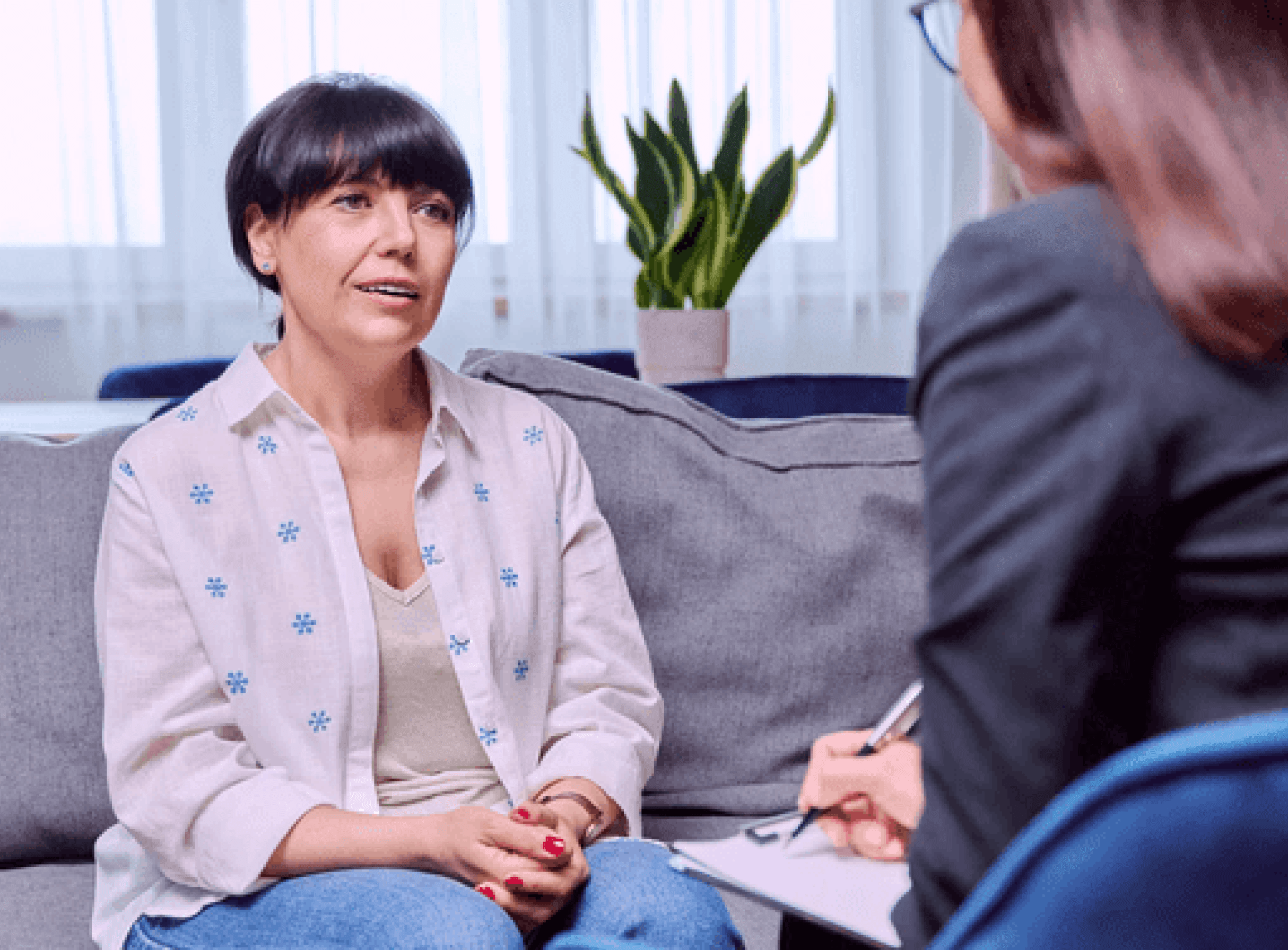 Person consulting with a professional