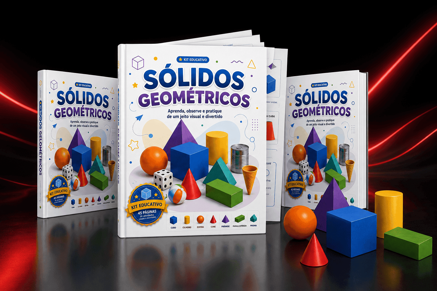 Mockup do Kit Sólidos Geométricos