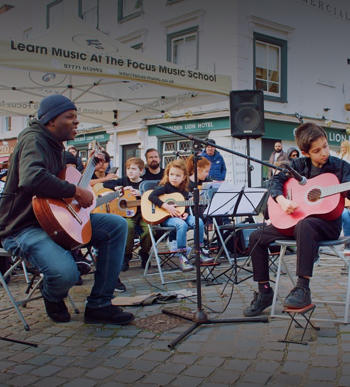 Performing live in the Shopping centre in Romford