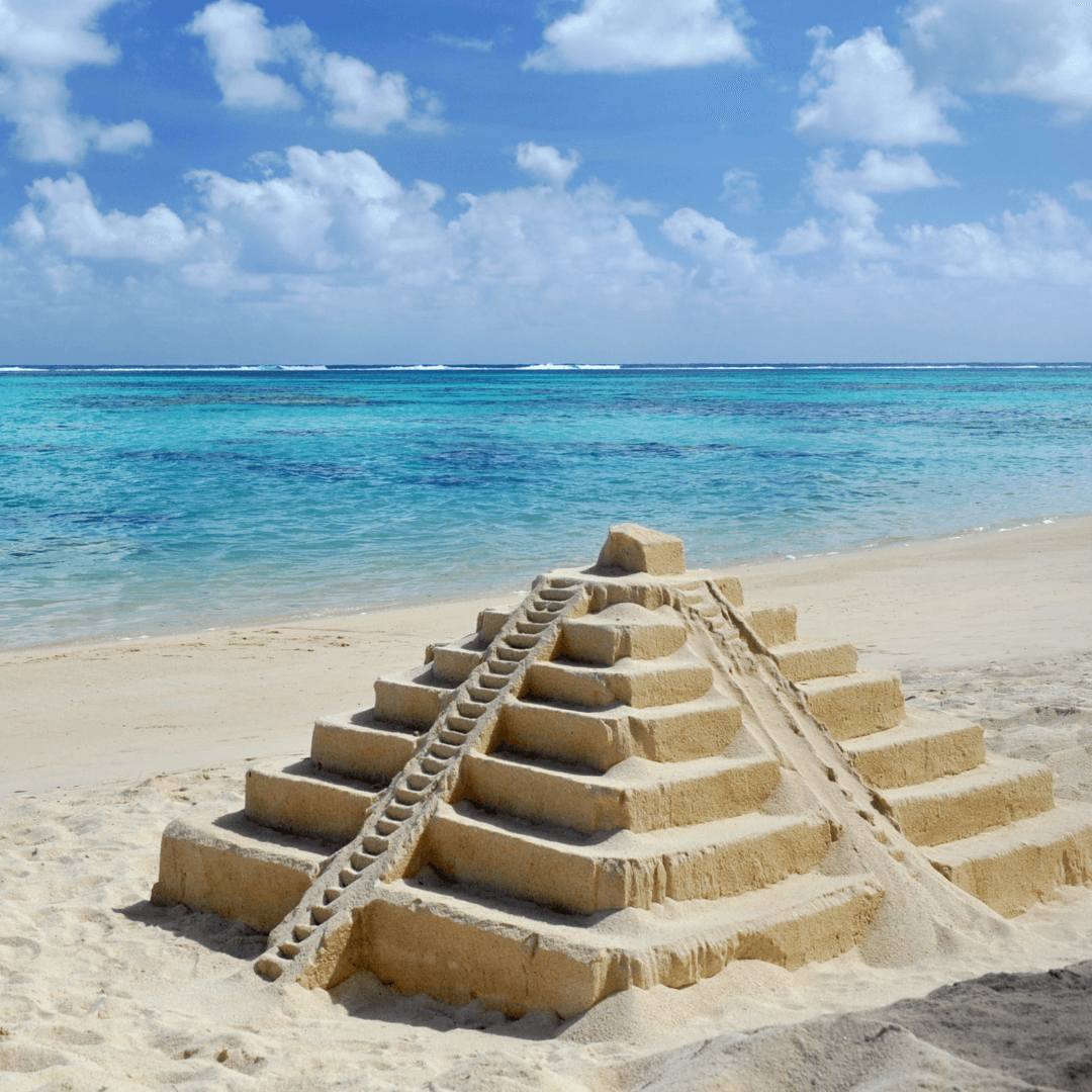 Cancun beach turquoise water resort