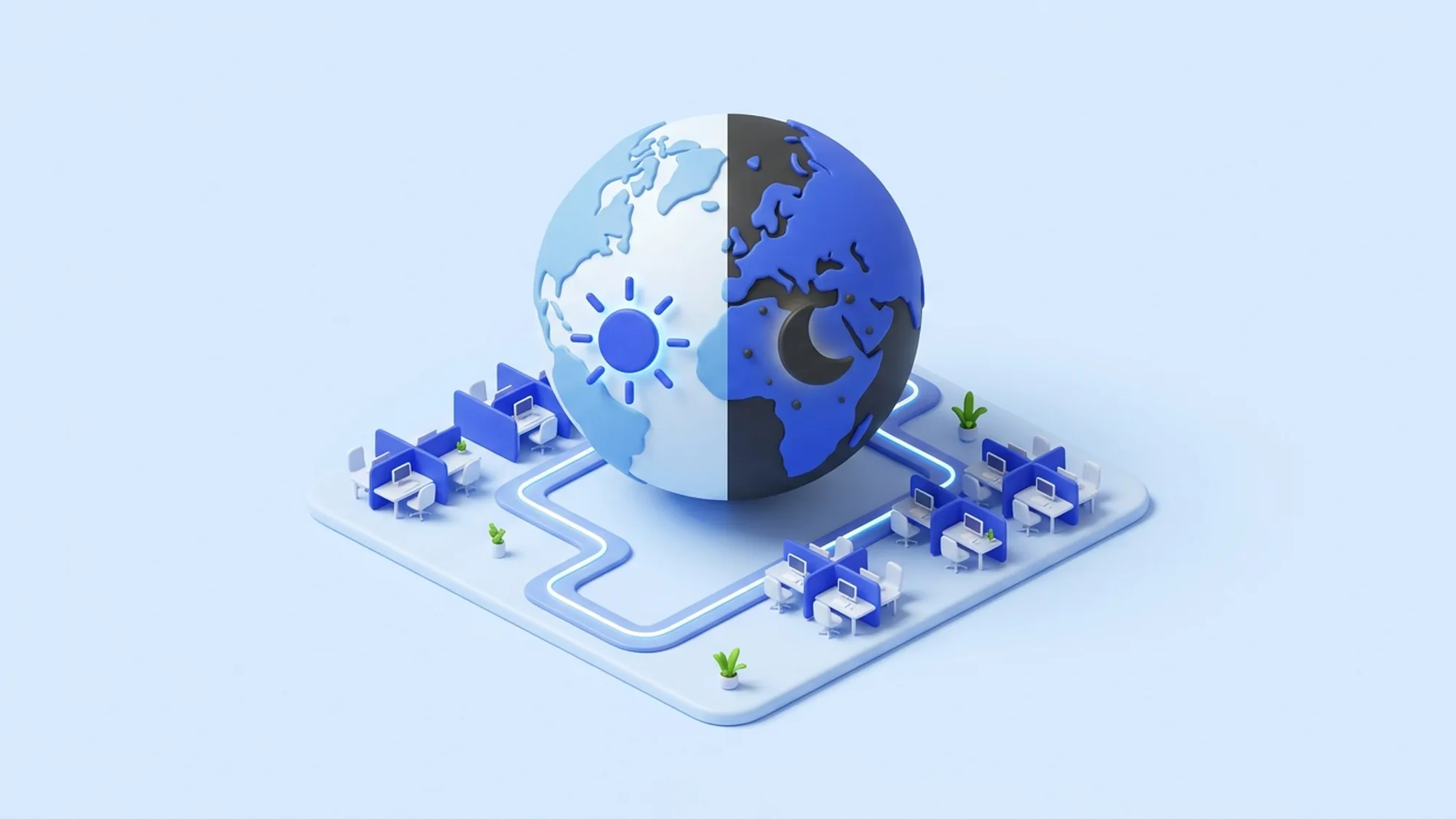 3D illustration of the 24/7 coverage offered by Philippine providers