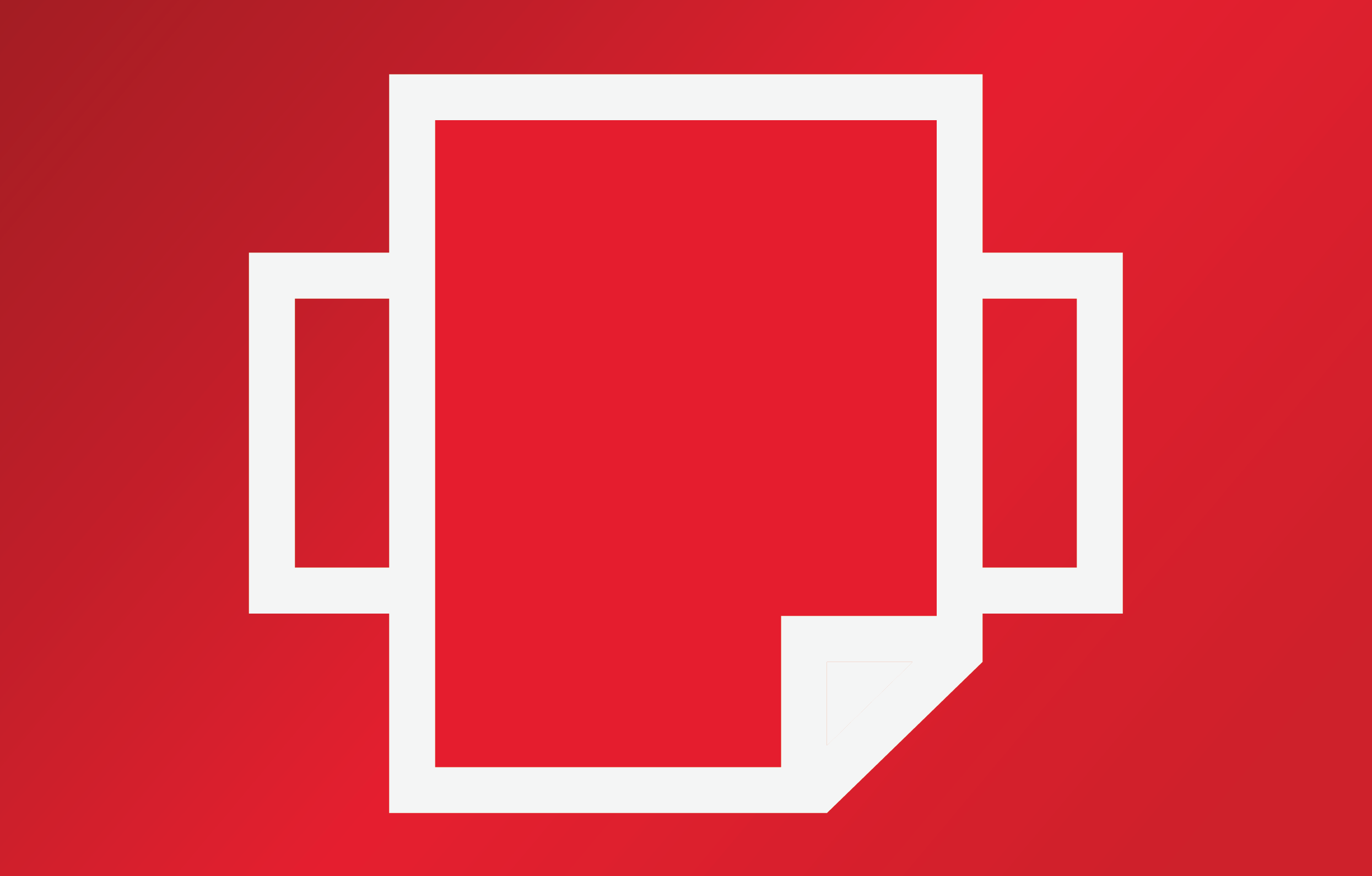 Marketing Collateral icons on red background