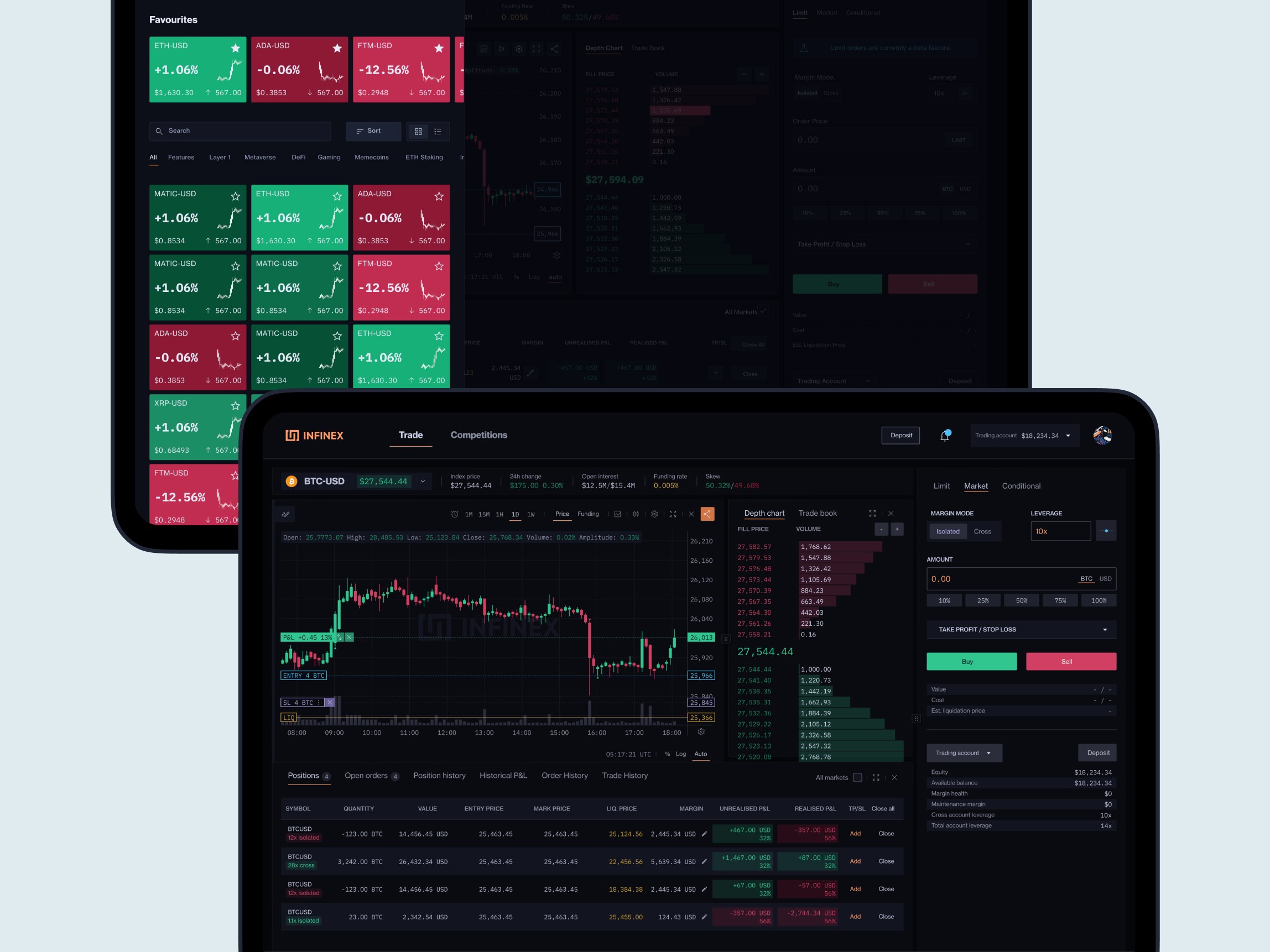 Infinex Decentralized exchange web3 product ux design