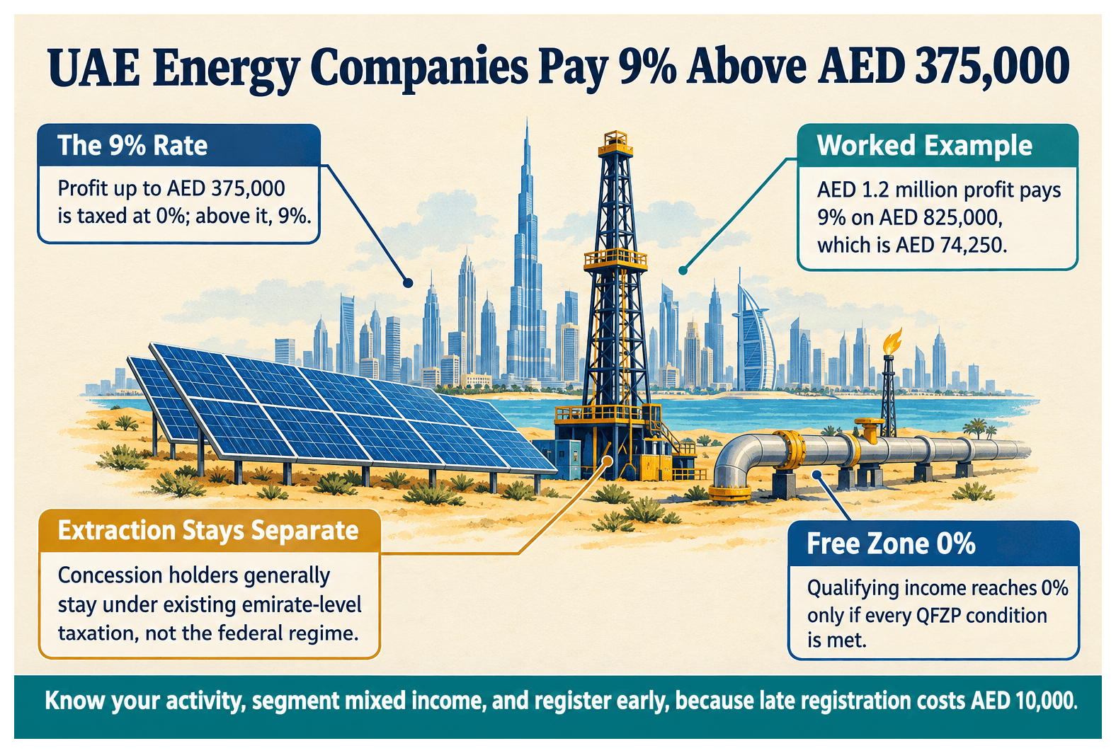 Infographic: Corporate Tax Guide for a UAE Energy Company in 2026
