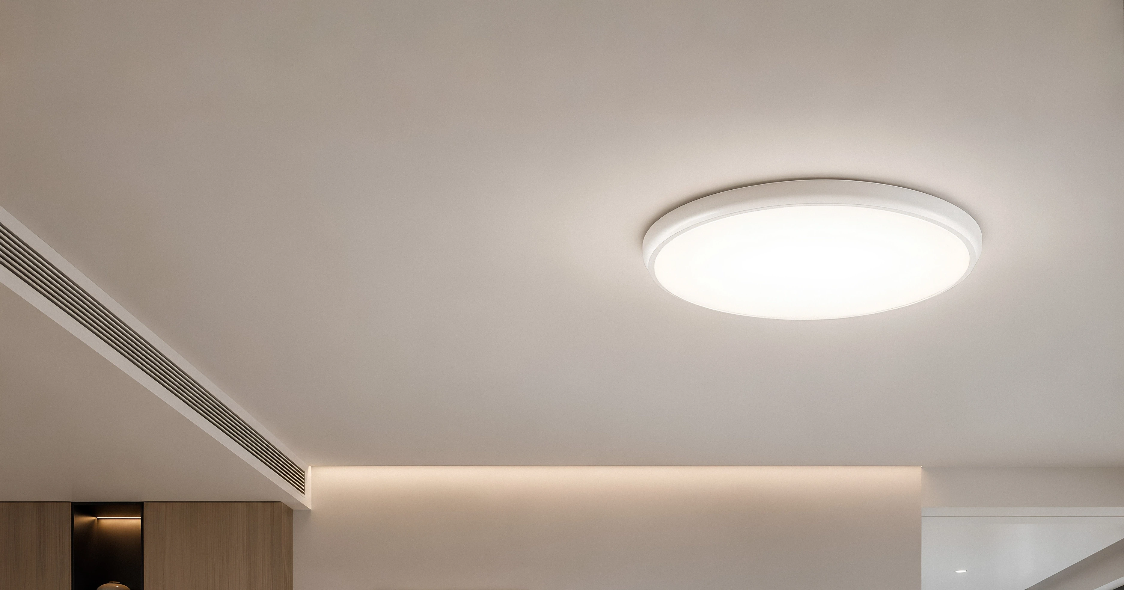 Okrągły plafon LED Cedra R IP54 z jednolitą emisją światła i neutralną barwą 4000 K