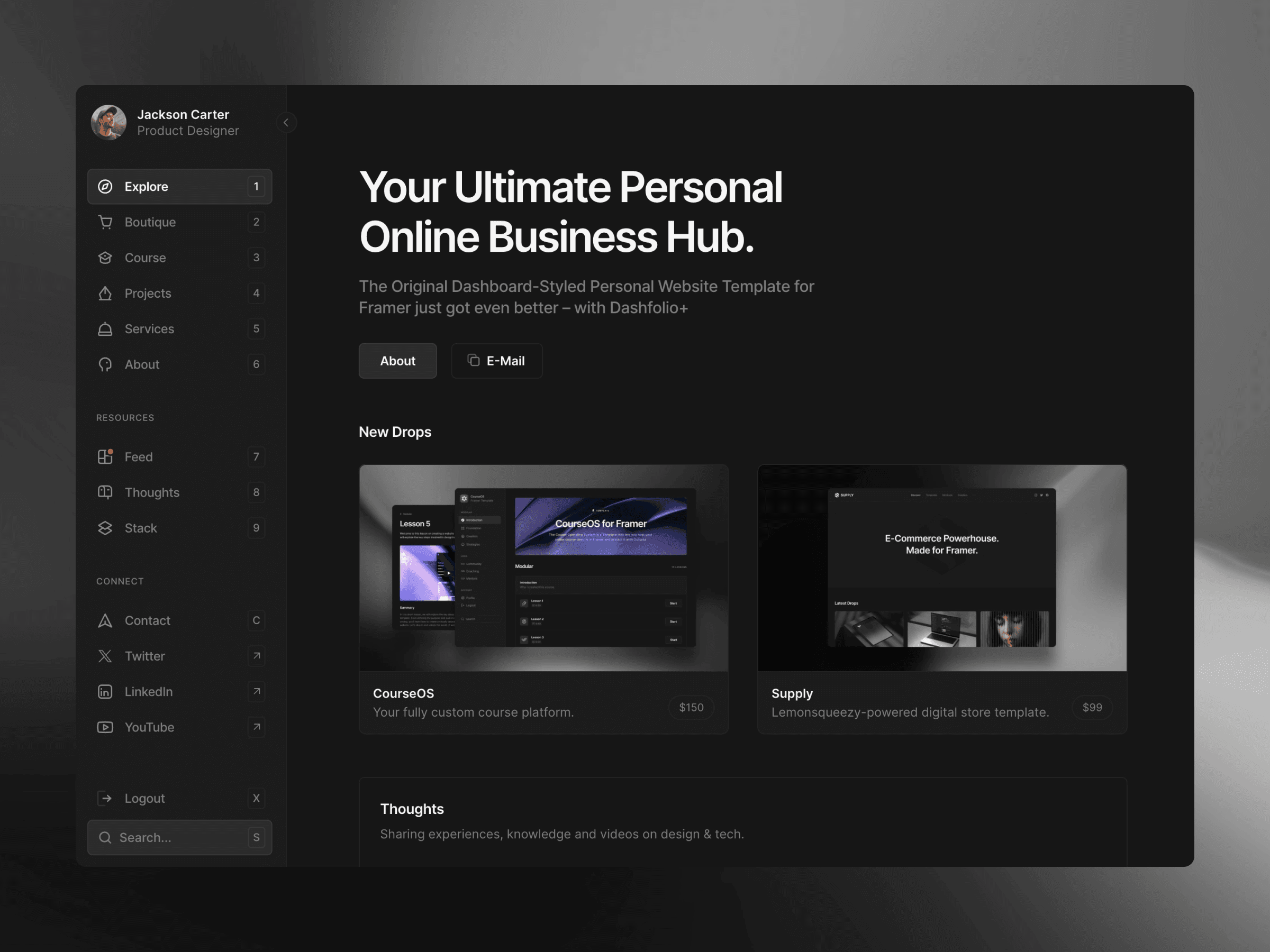 Top 12 Membership Website Templates - Dashfolio Plus