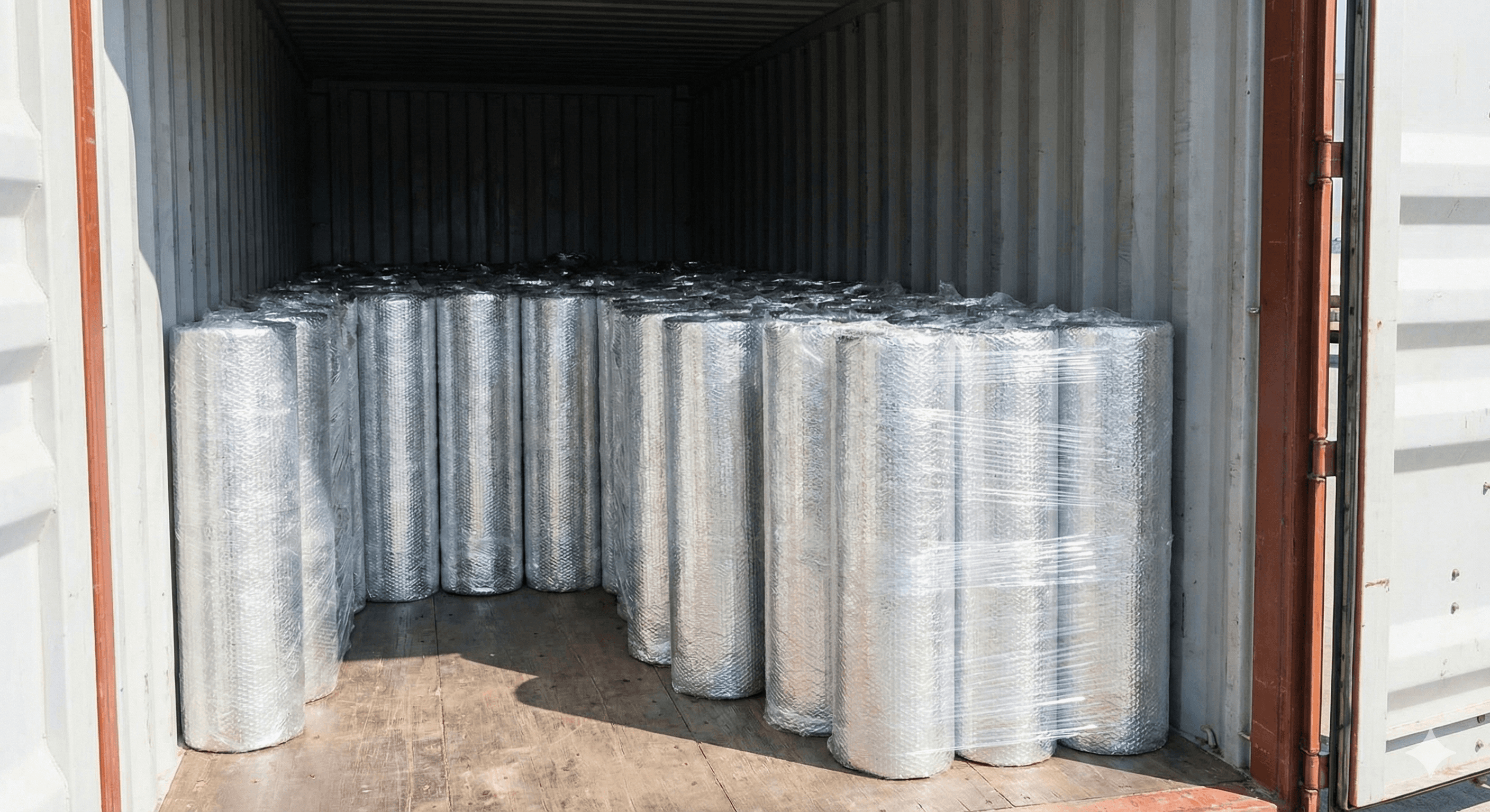 Bulk inert gas bubble insulation rolls for commercial metal buildings