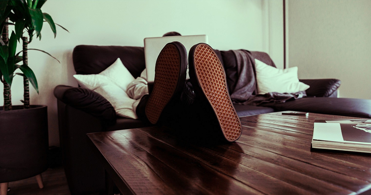 Employee working from home