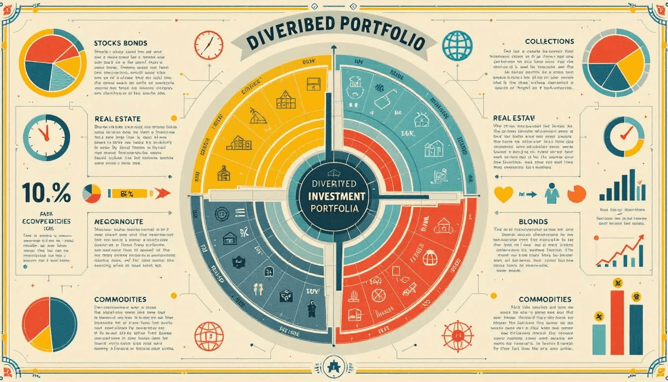 An image showing a diversified portfolio with different asset classes.