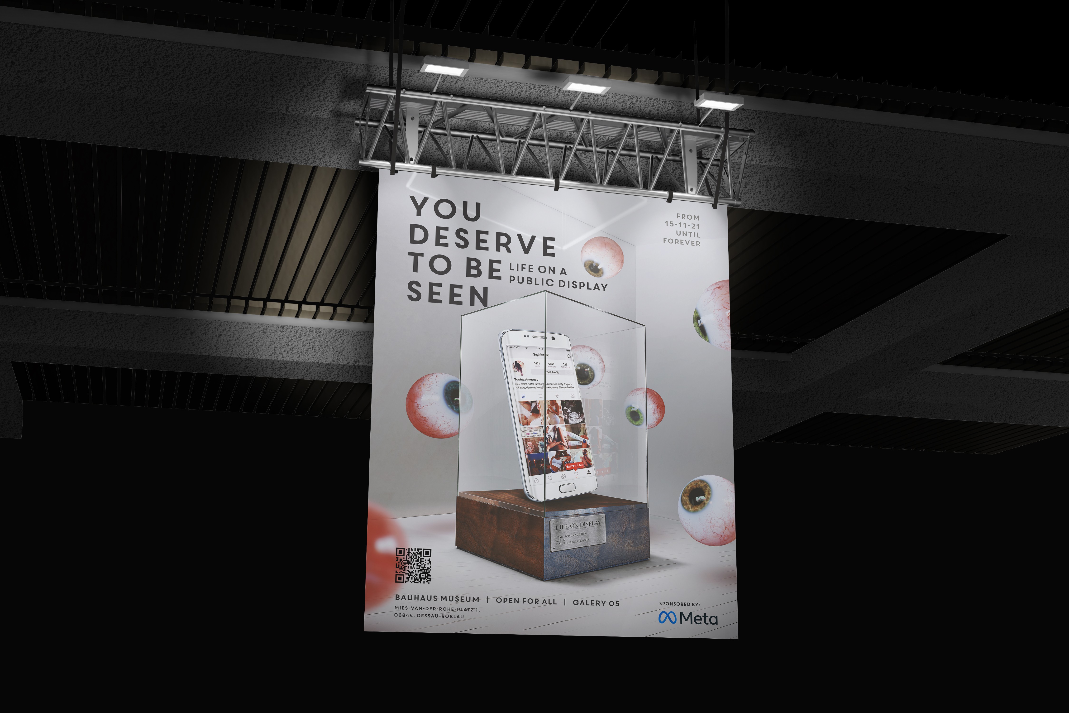 Woke Washing Poster on Indoor Exhibition