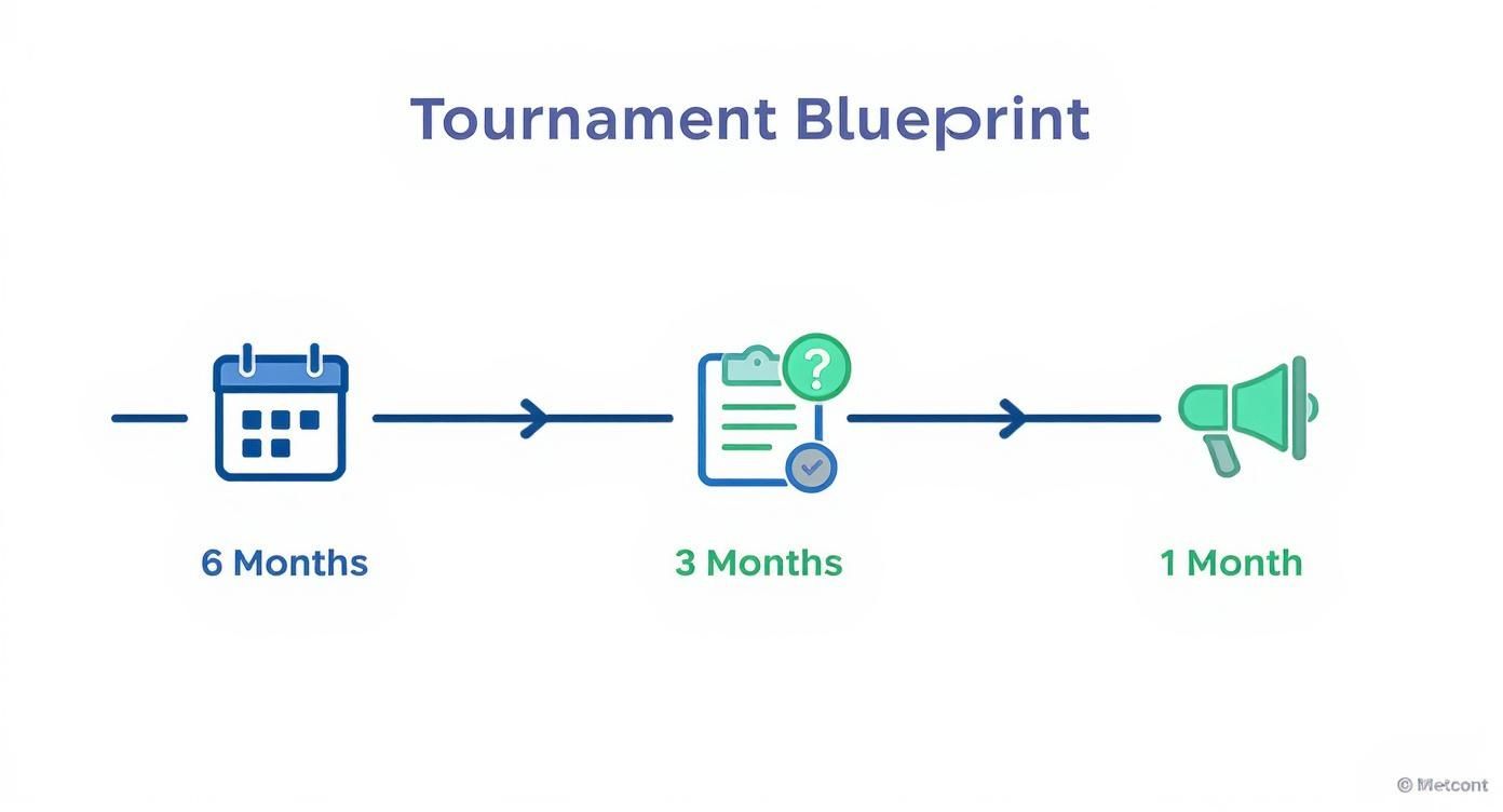Infographic about how to run a golf tournament