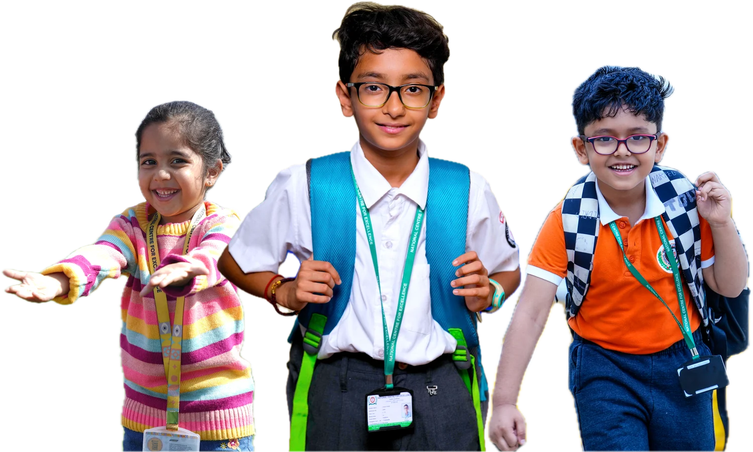 Three NCFE students smiling at the camera