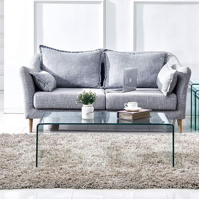 Stylish tempered glass coffee table that enhances home decor with its premium build and aesthetic.