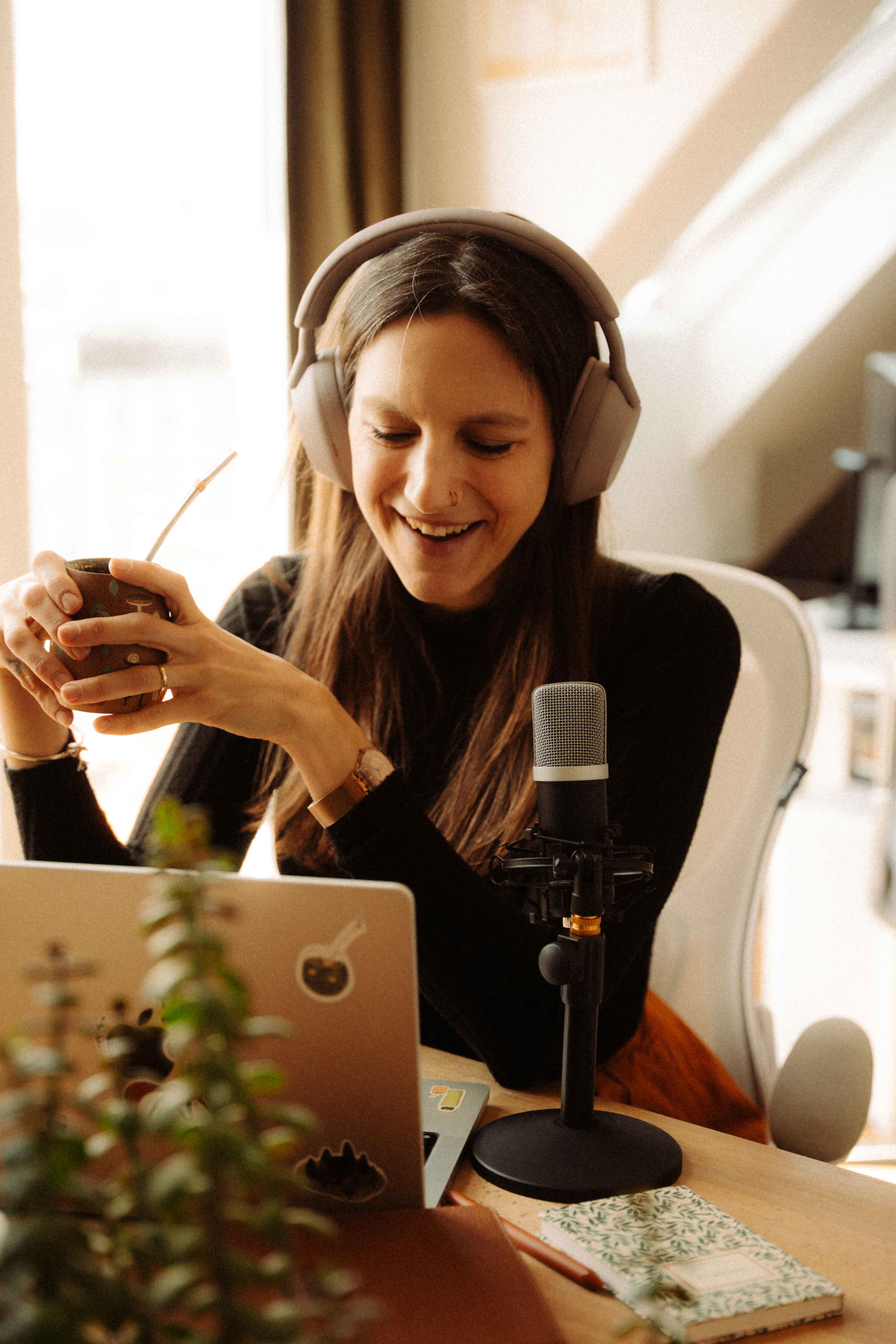 Portrait of portfolio creator – back view