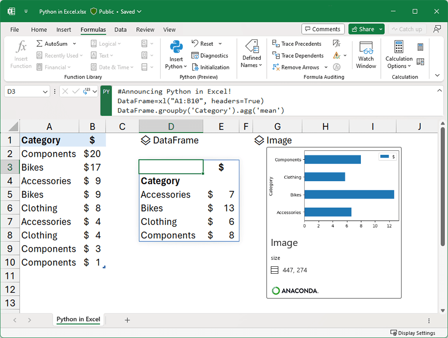 python in excel