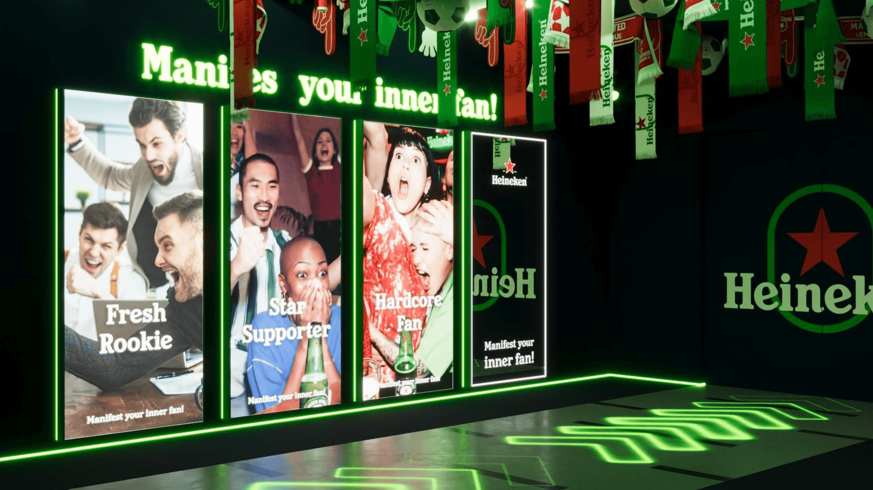 Entrance area visual for Heineken UAE brand activation, designed by our team