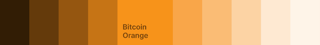 Bitcoin Orange Colour Scale